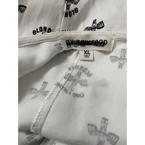 By Junkfood blondie camp Funtime white dress button down size XL - Picture 8 of 9